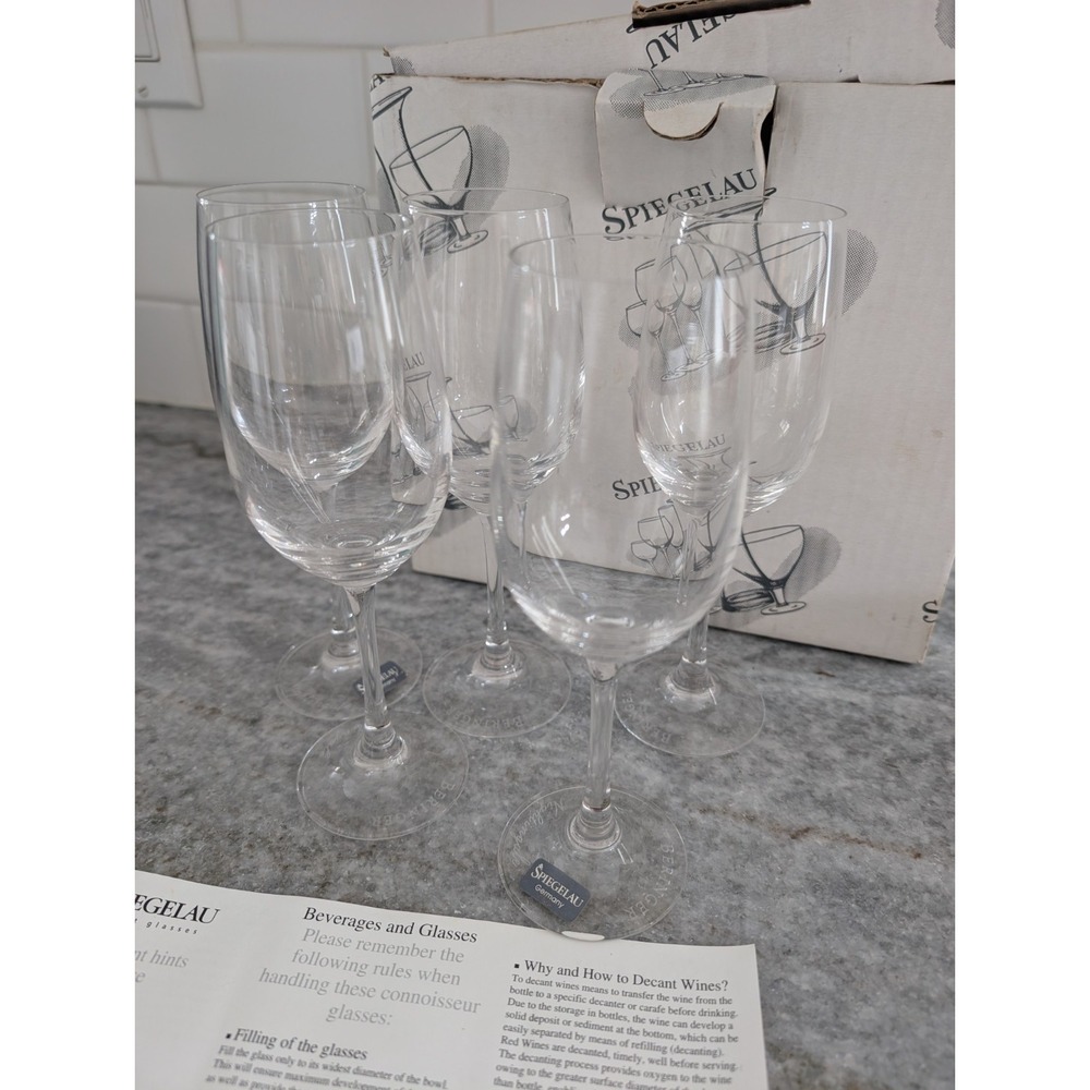 SPIEGELAU STEM Vino Grande WINE GLASS Set Of 5 In Original Box